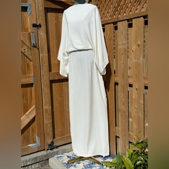 🆕 RAT & BOA 🧿 NWOT Margot Boatneck Long Sleeve Open Back White Maxi, Sz XXL - Picture 11 of 15